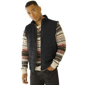 Benson Mens Everest Faux Suede Vest Medium Black - NWT $235